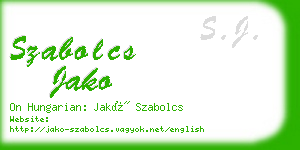 szabolcs jako business card